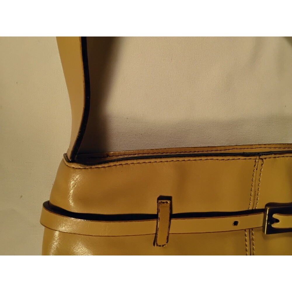 Francesco Biasia New York Golden Tan Leather Shoulder Bag - Picture 9 of 11
